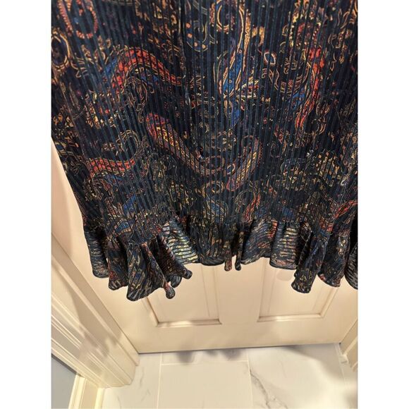 Maje Riley Ruffled Paisley-Print Mini Dress - Picture 6 of 7